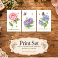 Hydrangea Haven 3-Design Paint-Your-Own Watercolor Print Set | Floral Daydreams | 4x6