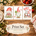 Clover & Rose Hideaway 3-Design Paint-Your-Own Watercolor Print Set | Gnome Heart Grove | 5x7