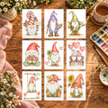 Gnome Heart Grove Complete Paint-Your-Own Watercolor Print Collection | 5x7