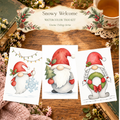 Snowy Welcome watercolor trio kit featuring Snowflake Swing, Evergreen Errand, and Wreathside Welcome