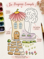 Daisy Boot Hollow Paint-Your-Own Watercolor Print | Places To Live