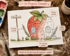 Strawberry Lane Cottage Paint-Your-Own Watercolor Print | Places To Live