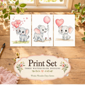 Heart & Balloon 3-Design Paint-Your-Own Watercolor Print Set | Winks Wonder Days | 5x7