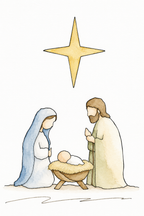 Promise in the Manger painted design