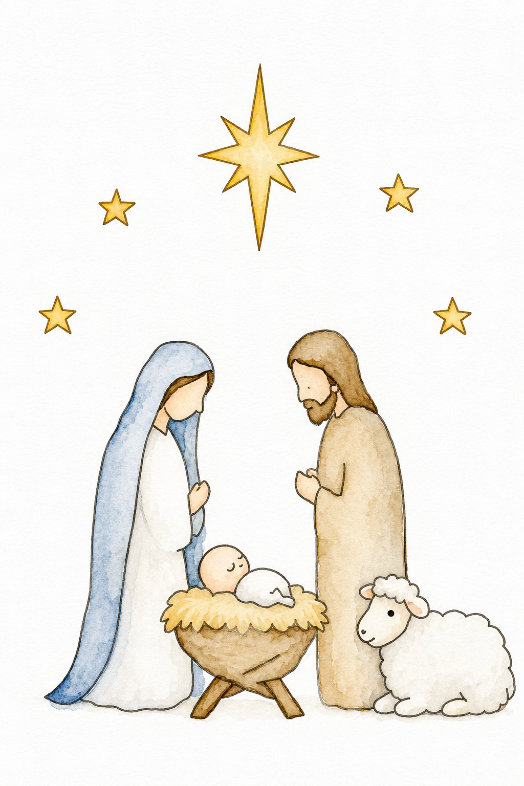 Starlight and Shepherd's Lamb painted design
