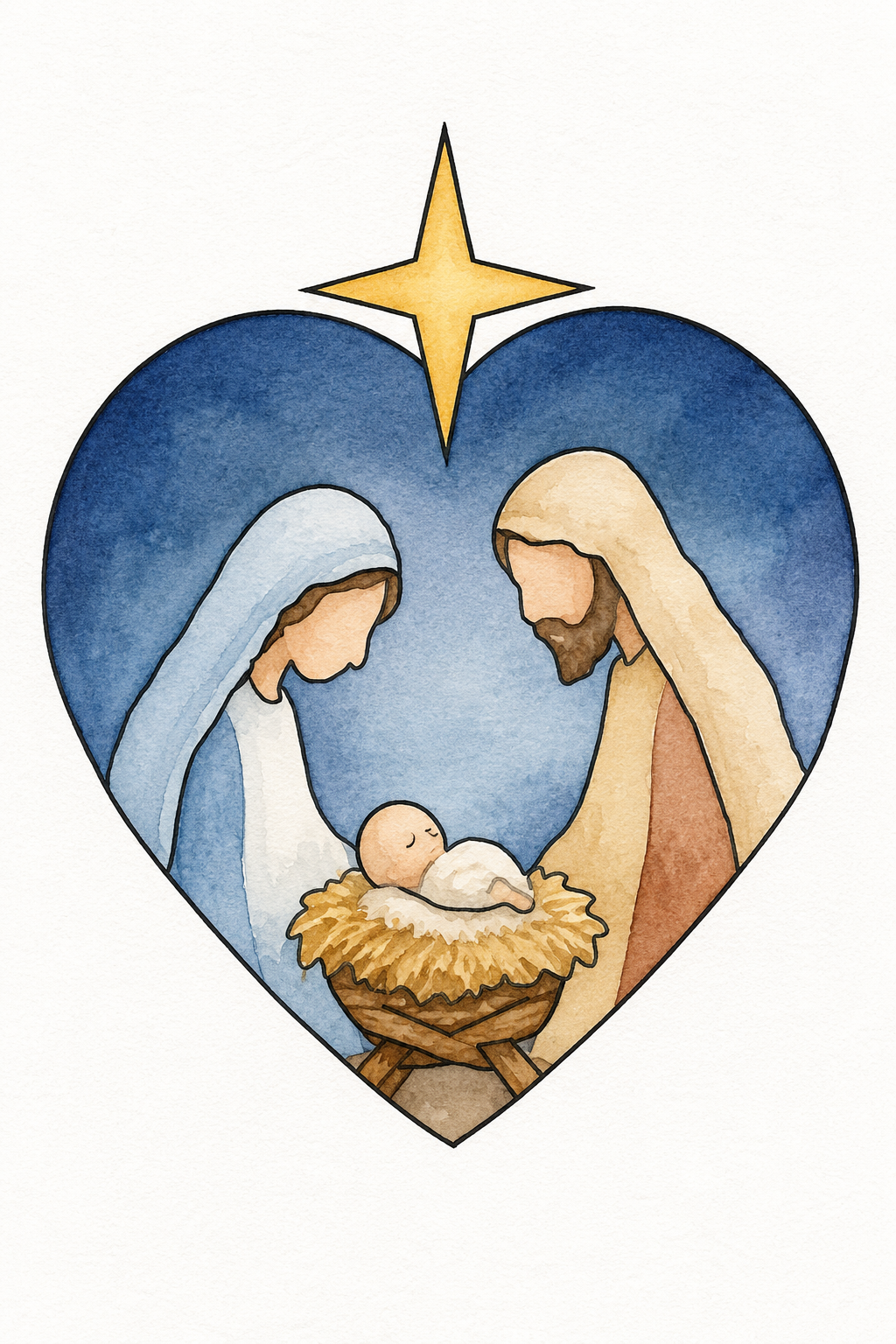 Heart of Christmas painted design
