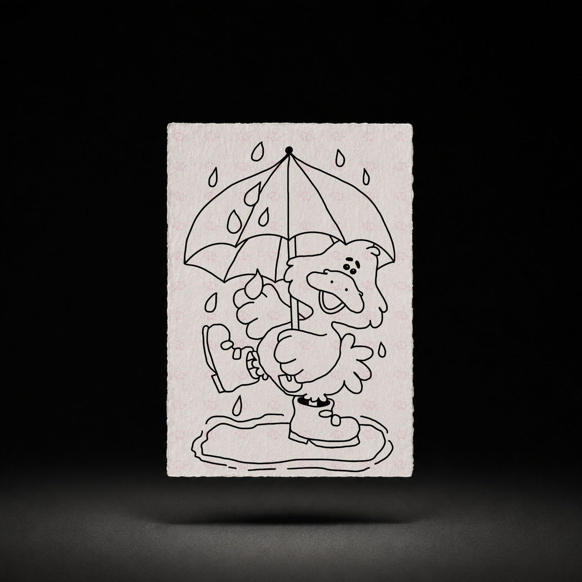 Rainy Boots Duckling line-art preview