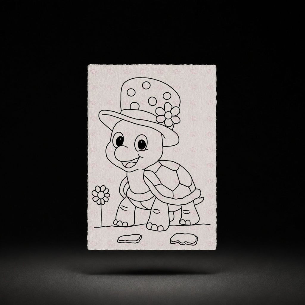 Meadow Hat Turtle line-art preview