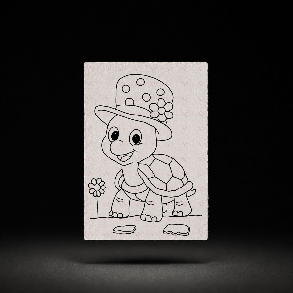 Meadow Hat Turtle line-art preview