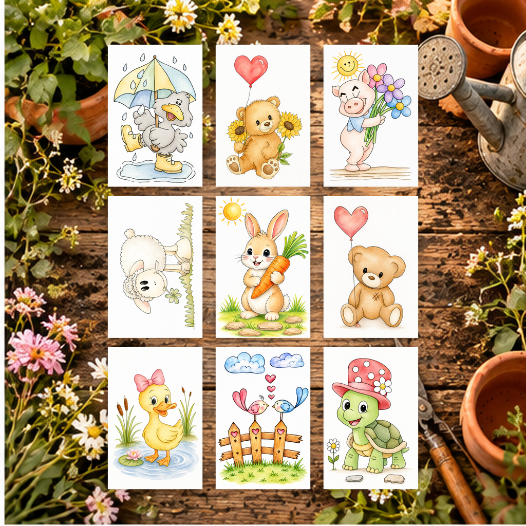 Cozy Tails Meadow complete collection lifestyle scene