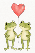 Sweetheart Pond Pair full-color watercolor design