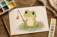 Dragonfly Daredevil Paint-Your-Own Watercolor Print | Frog Grove