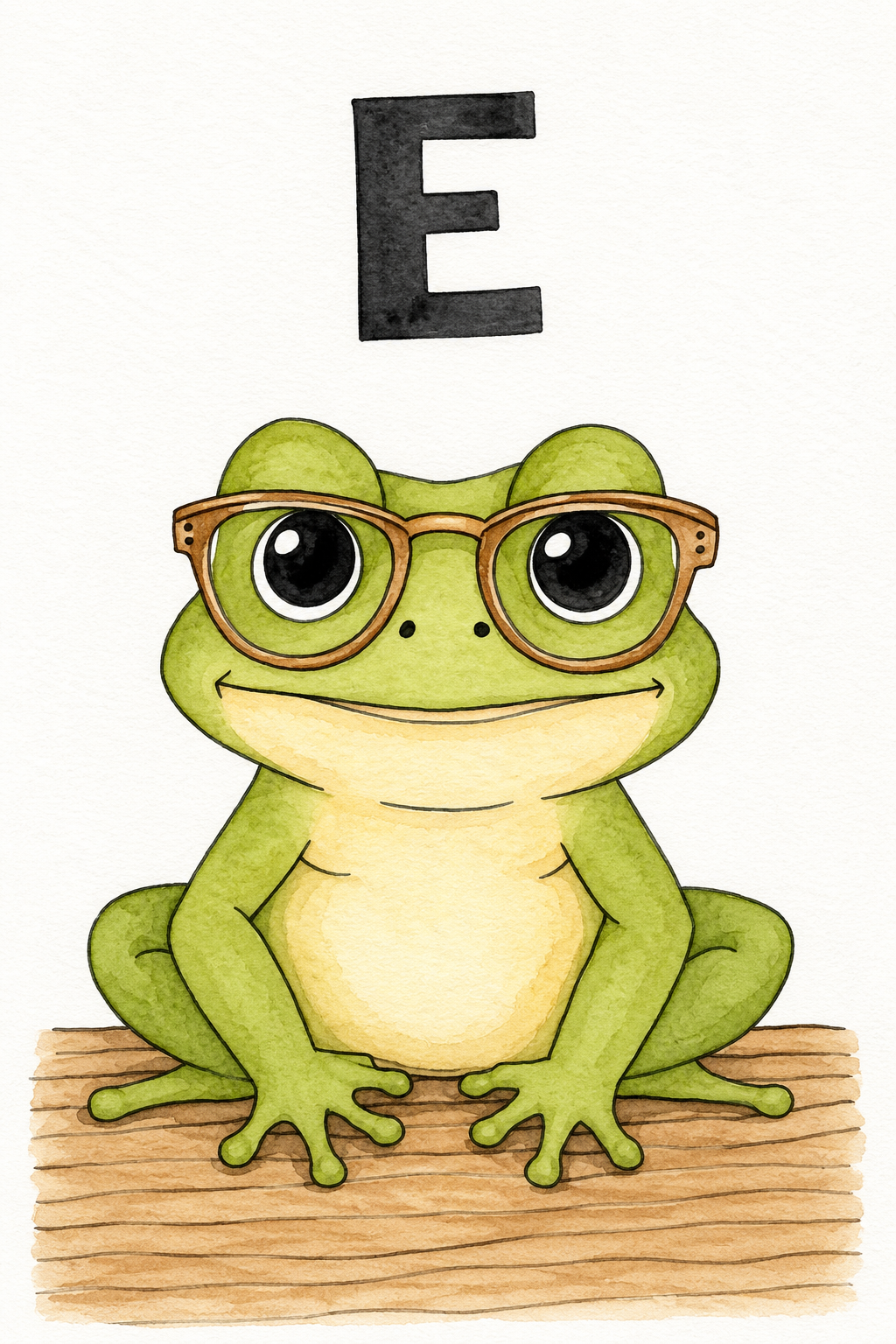 Clever Specs Scholar full-color watercolor design