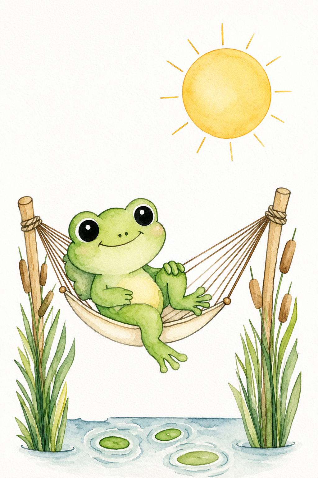 Hammock Hideaway full-color watercolor design