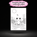 Lily Pad Daydreamer line art preview
