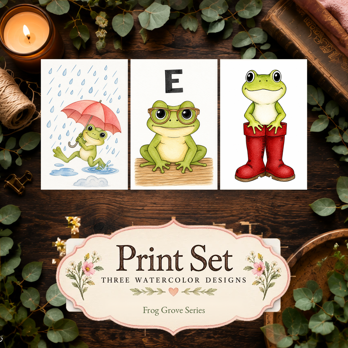 Rainy-Day Scholars print set primary image