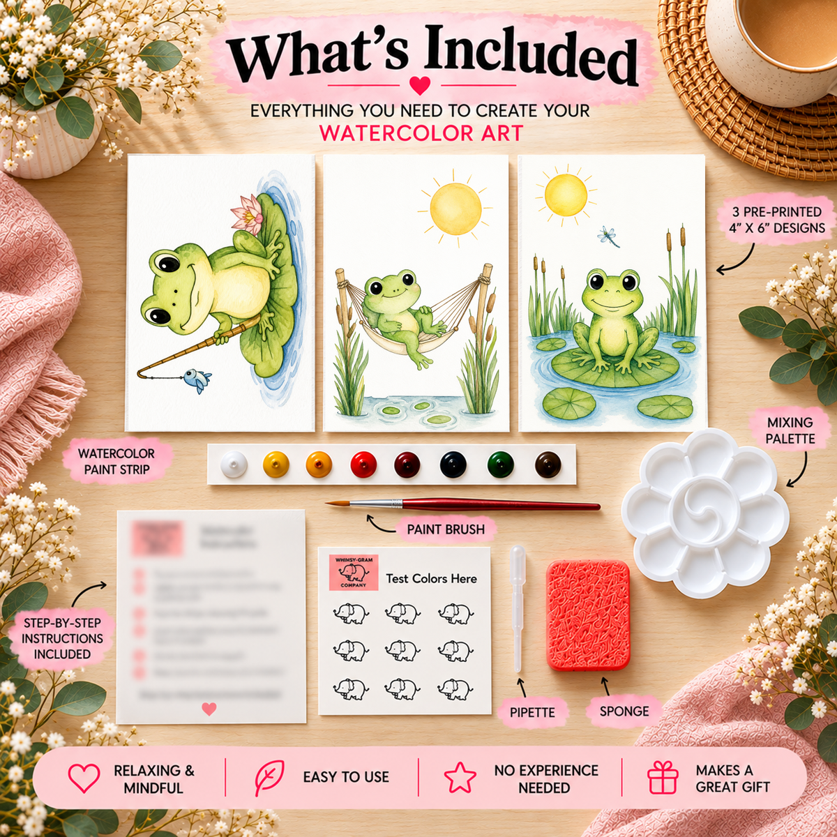 Pondside Leap Watercolor Trio Kit lifestyle photo