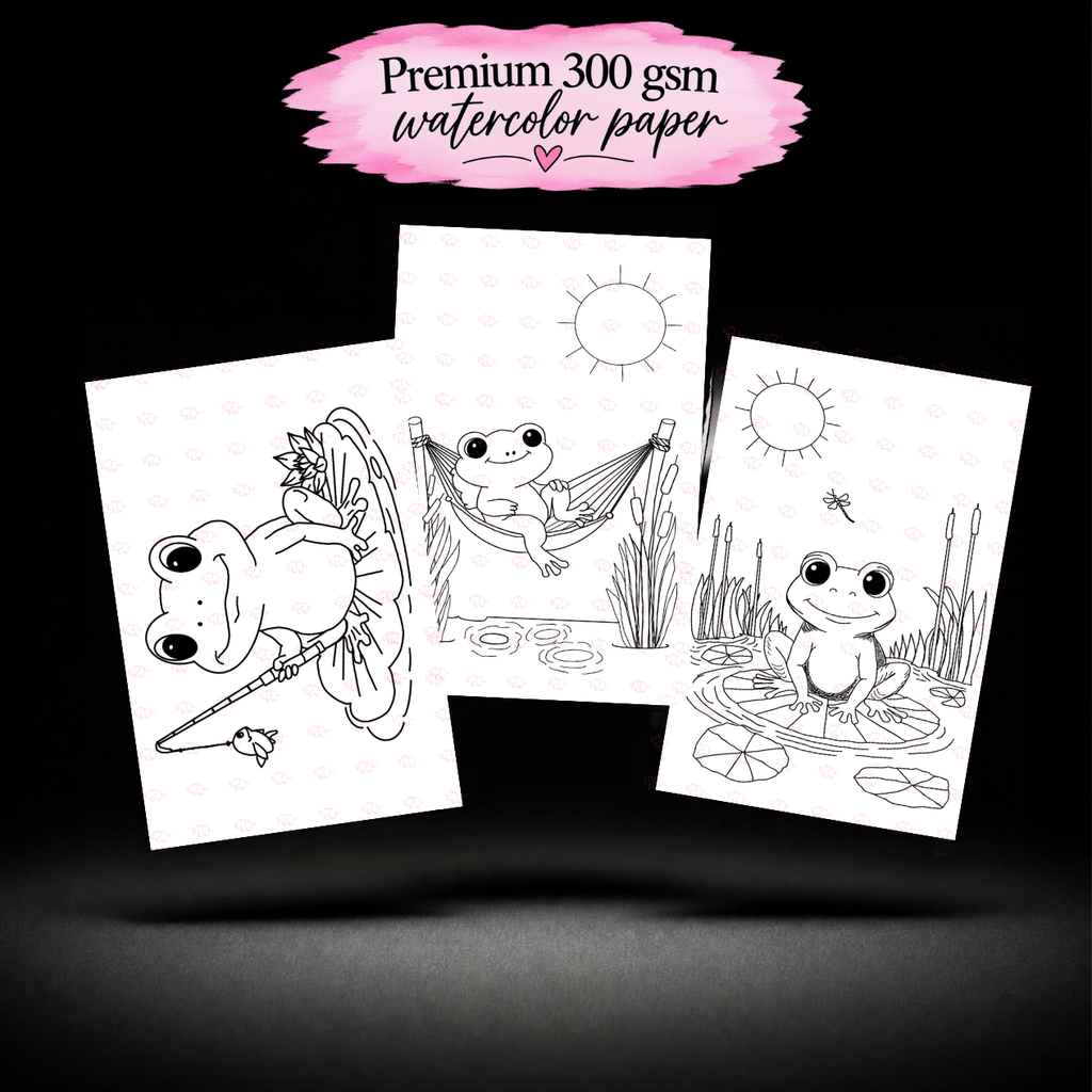 Pondside Leap line art contents preview
