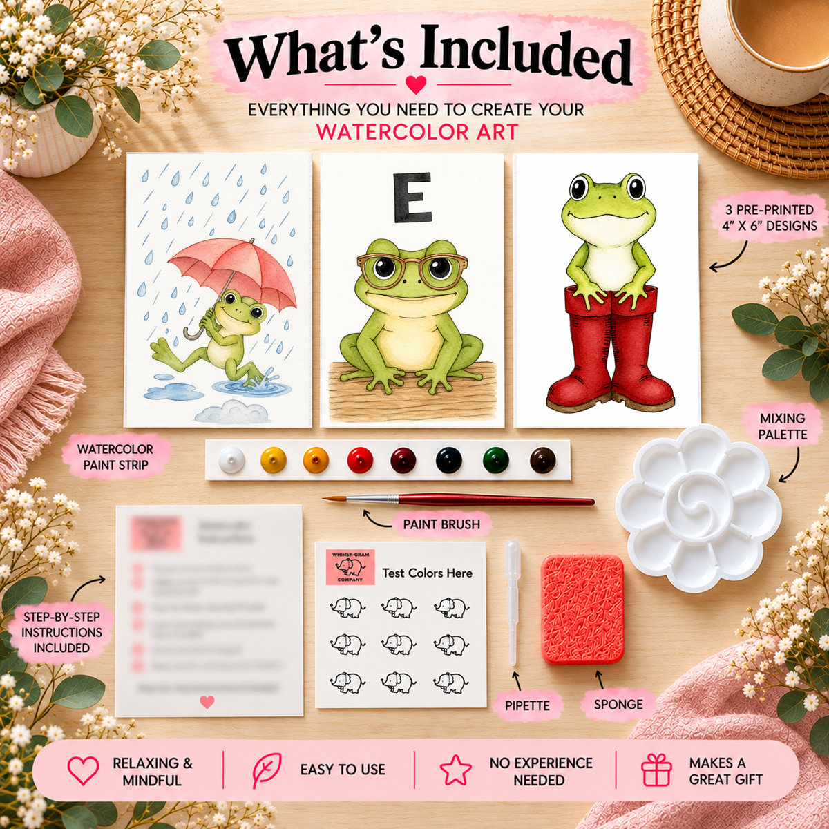 Puddle-Day Learning Watercolor Trio Kit lifestyle photo