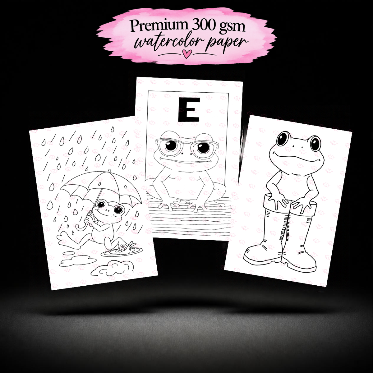 Puddle-Day Learning line art contents preview