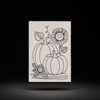 Sunflower Pumpkin Stack line-art preview