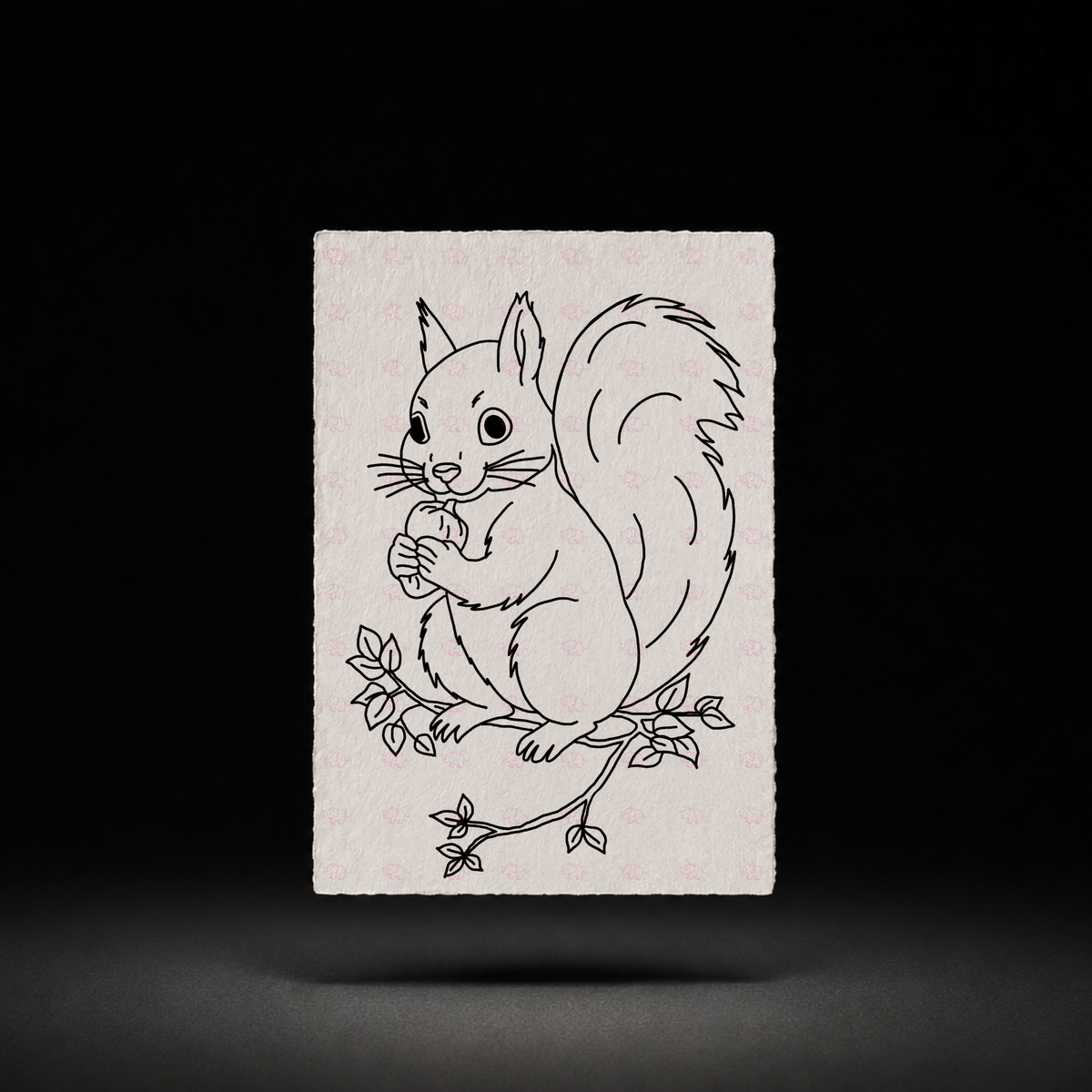 Woodland Acorn Keeper line-art preview