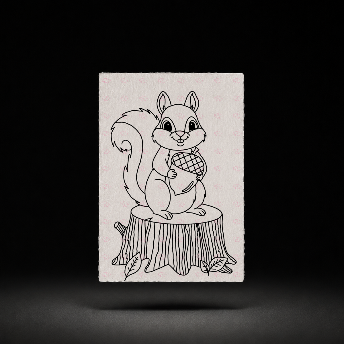 Stump Top Squirrel line-art preview