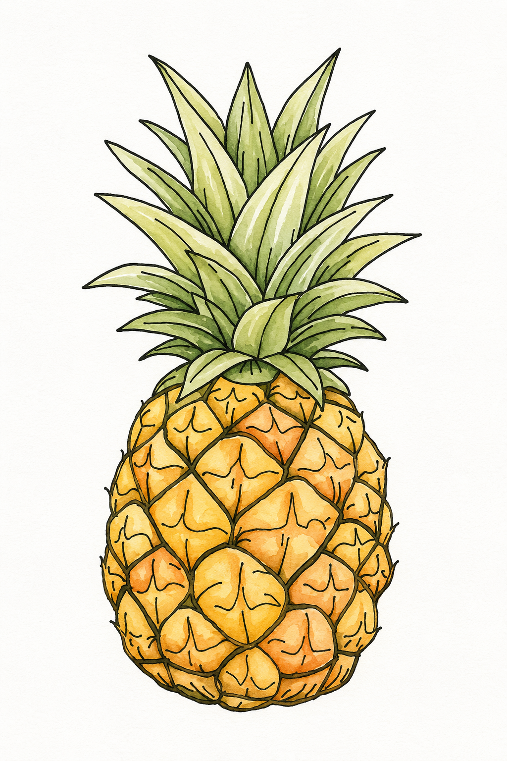 Blueberry Bloom Branch watercolor artwork example for color inspiration