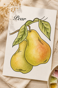 Lifestyle view of the Peach Tree Haven watercolor print