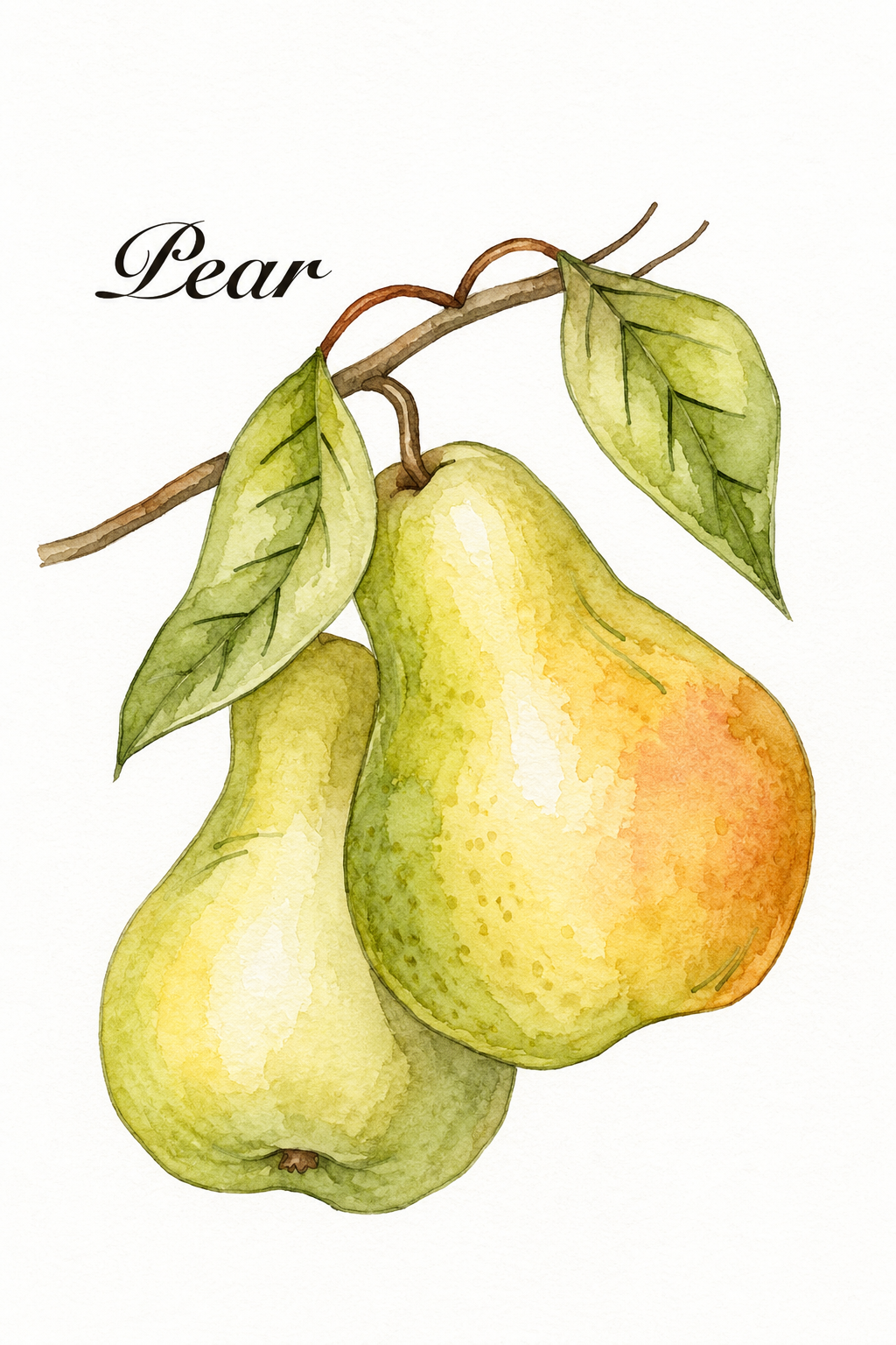 Peach Tree Haven watercolor artwork example for color inspiration