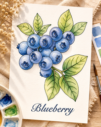 Lemon Grove Lantern Paint-Your-Own Watercolor Print | Fruit Orchard Grove