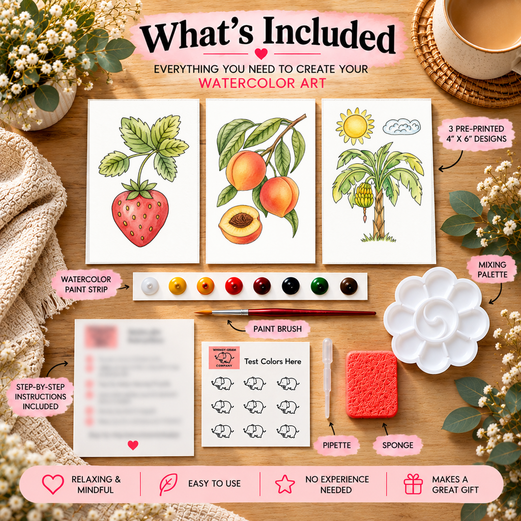 Lifestyle view of the Picnic Patch Watercolor Trio Kit
