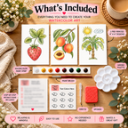 Lifestyle view of the Picnic Patch Watercolor Trio Kit