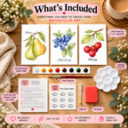 Lifestyle view of the Golden Grove Watercolor Trio Kit