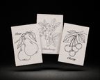 Line-art preview of the three Golden Grove designs, ready to paint
