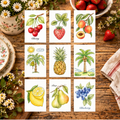 Fruit Orchard Grove complete watercolor print collection, lifestyle view