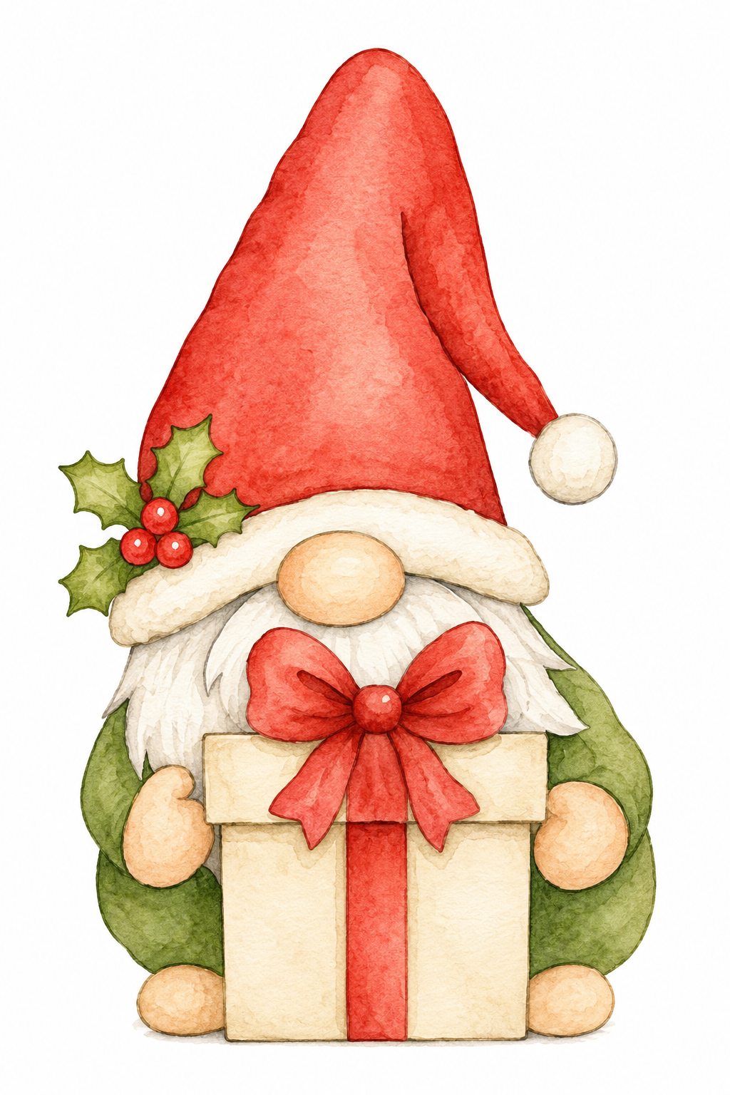 Merry Parcel full-color watercolor design