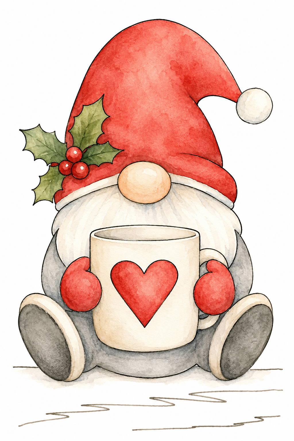 Cocoa Cuddle full-color watercolor design