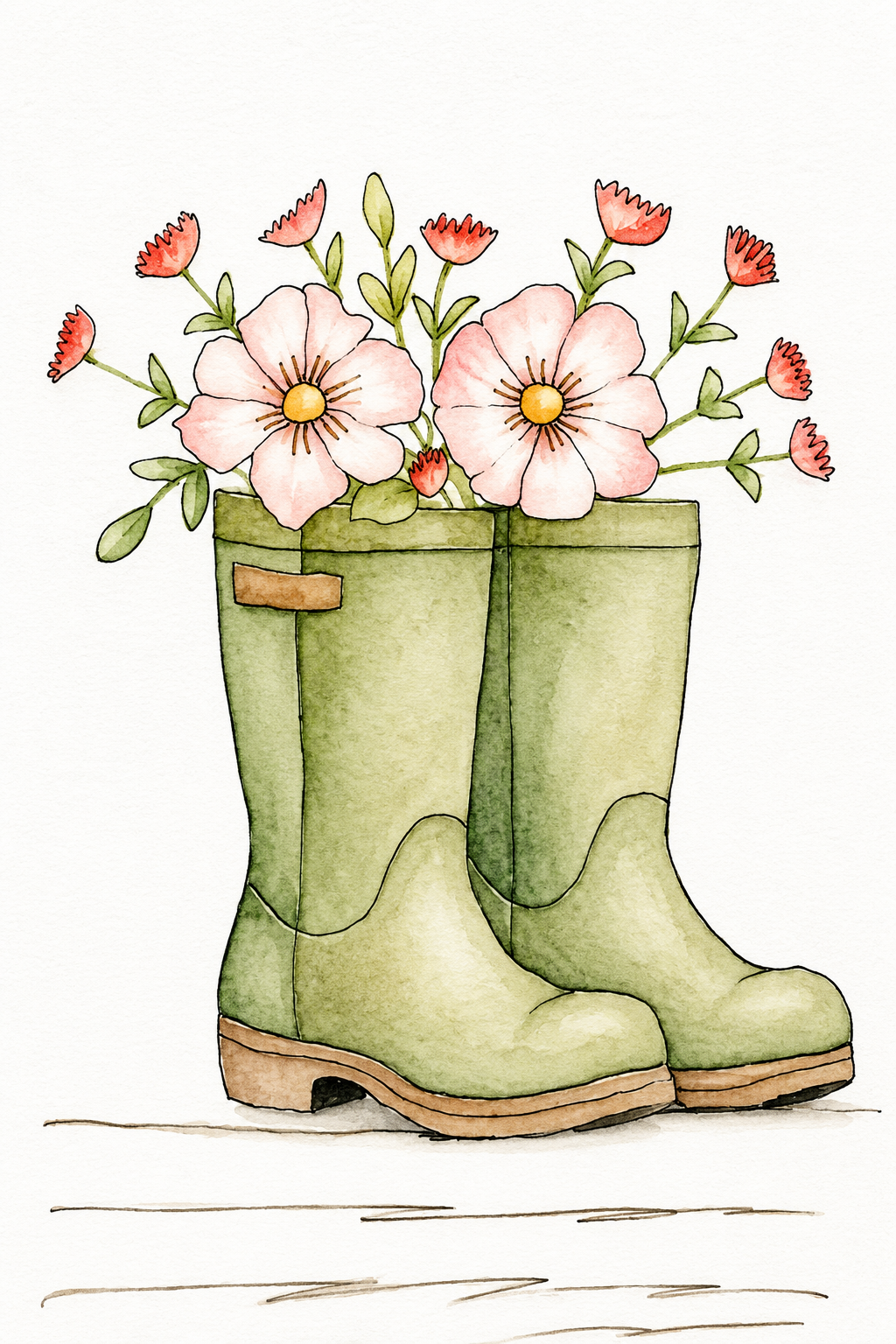 Tulips to Carry Home painted design