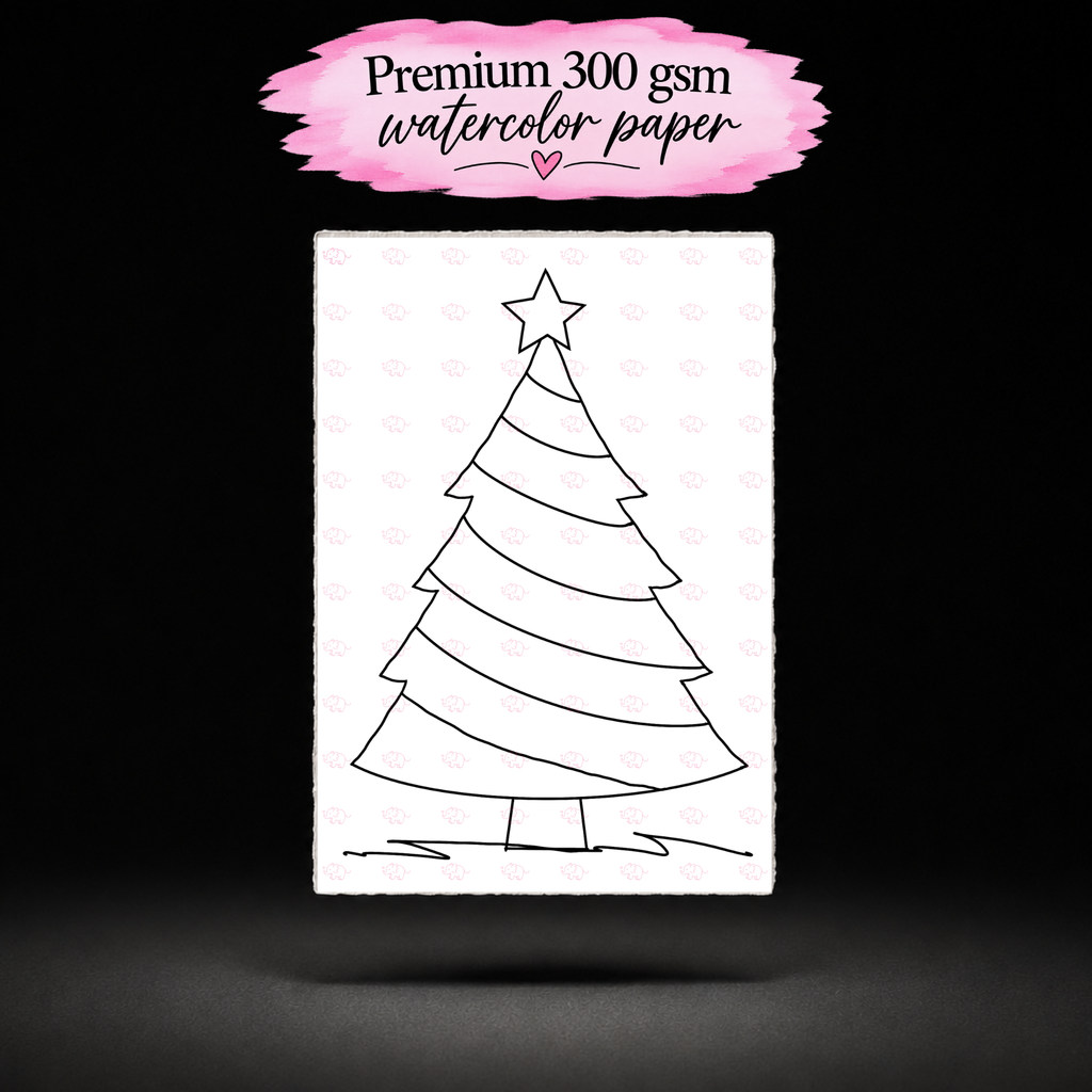 Evergreen Swirl line-art preview