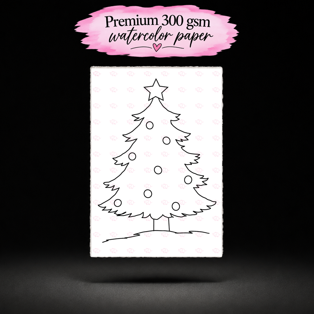 Snowkissed Pine line-art preview