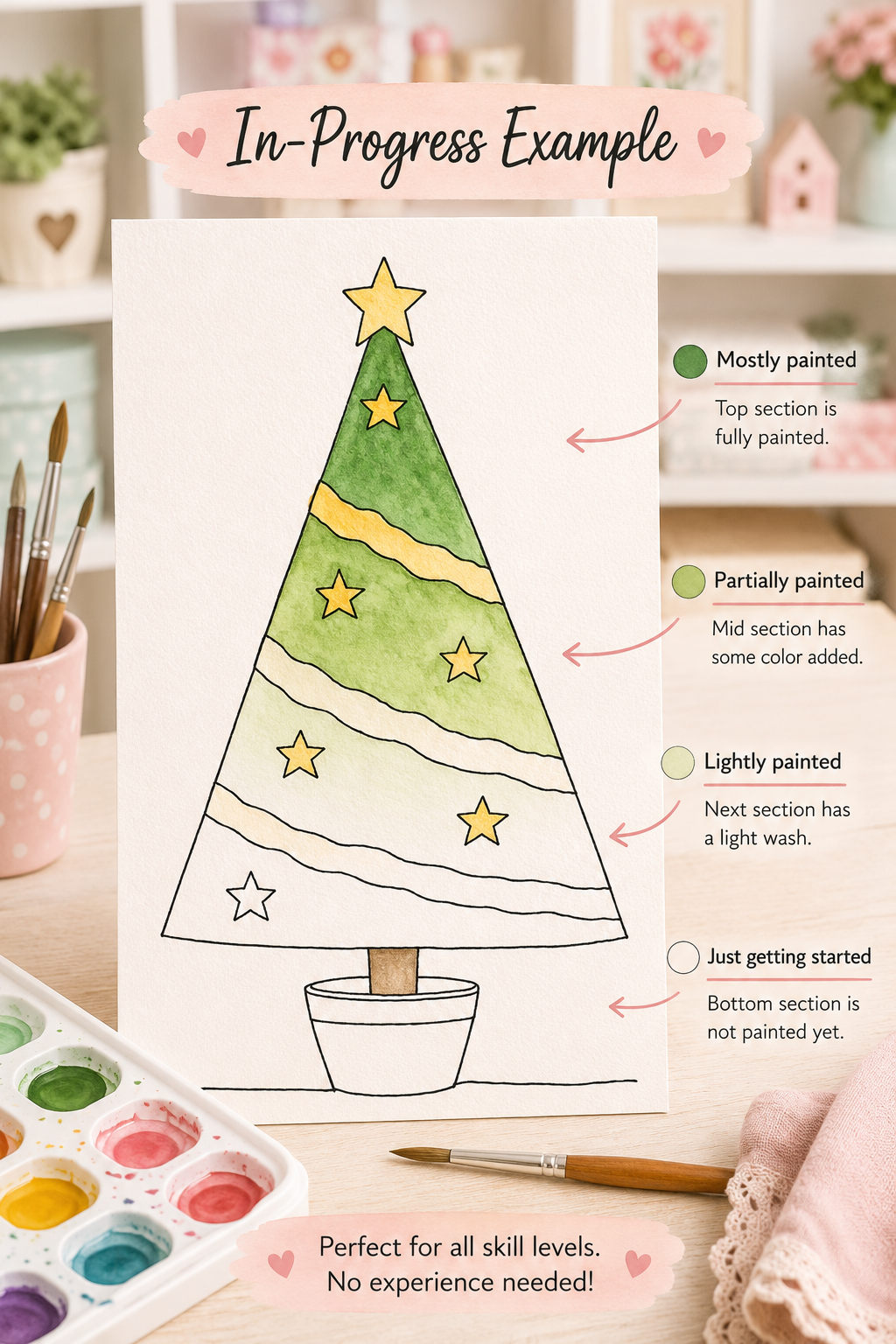 Golden Garland Pine print details and sizes
