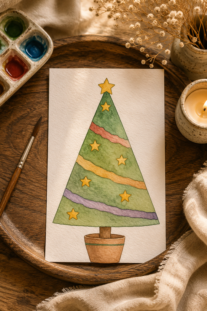 Golden Garland Pine print lifestyle