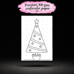 Golden Garland Pine line-art preview