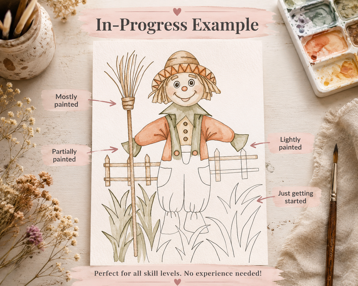 Size and paper details for the Meadow Basket Keeper watercolor print