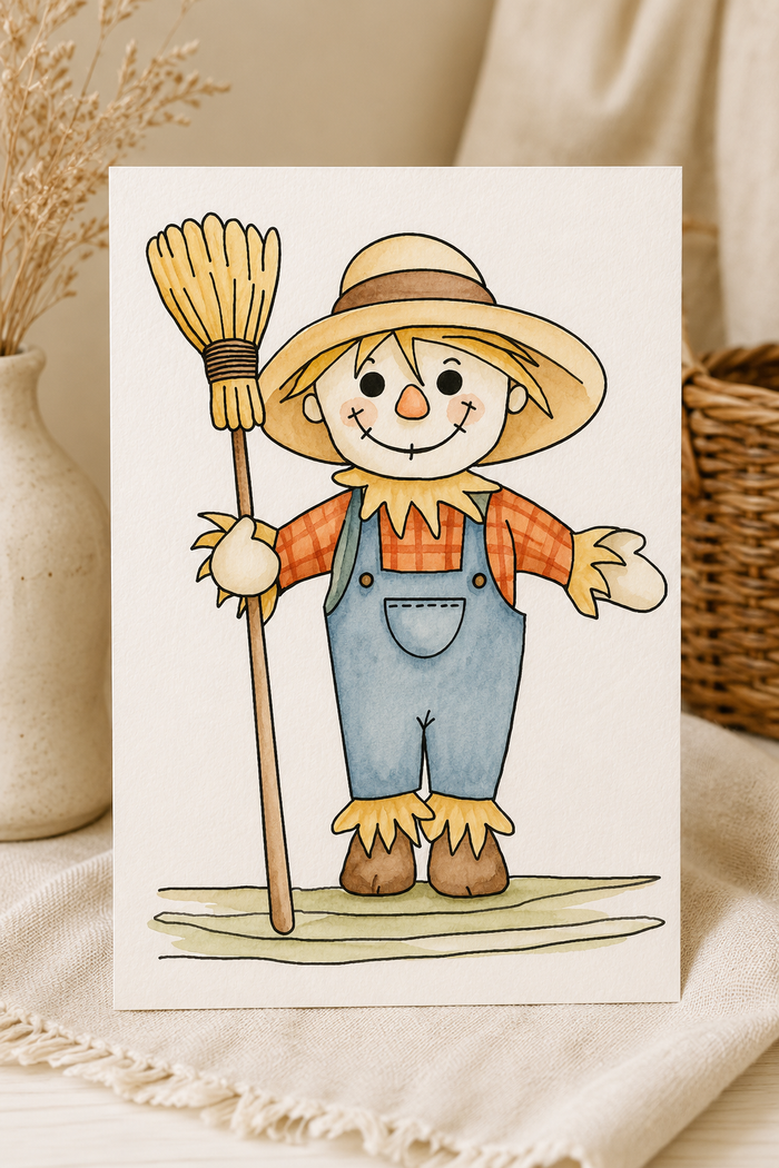 Lifestyle view of the Hayfield Whistle watercolor print