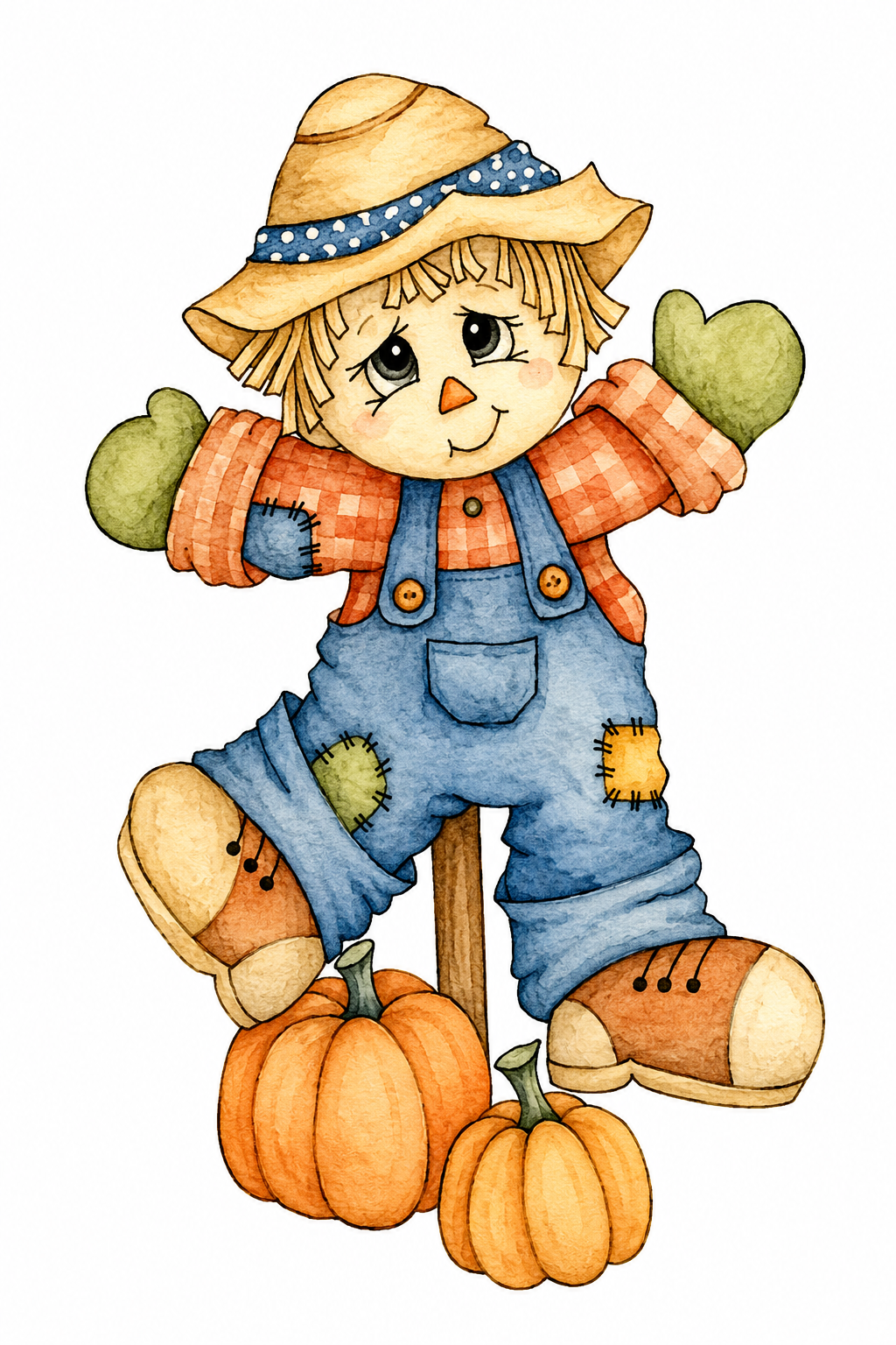 Pumpkin Path Wanderer watercolor artwork example for color inspiration