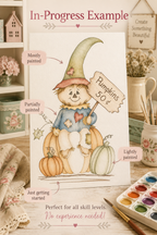 Size and paper details for the Pumpkin Patch Wishes watercolor print