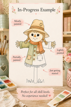 Size and paper details for the Cozy Meadow Watcher watercolor print