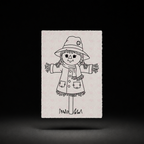 Line-art preview of Cozy Meadow Watcher, ready to paint